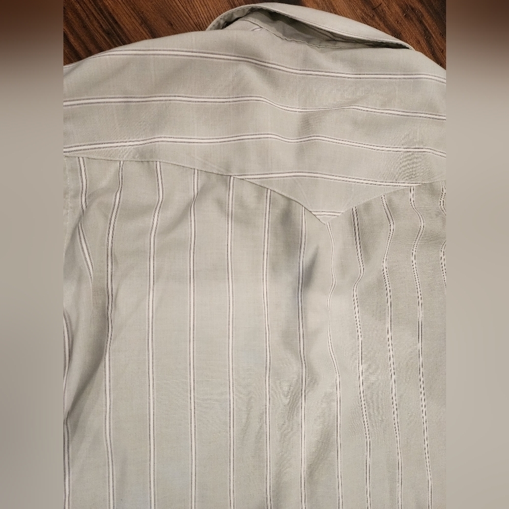 Vtg 90s Wrangler Cowboy Cut Longsleeve Button Up Shirt - Picture 7 of 11